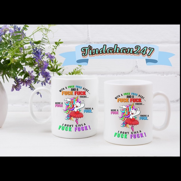 Coffee Mug Unicorn F*ck F*ck Here crazy mug - Picture 2 of 3